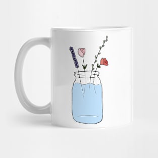 Flowers in a jar Mug